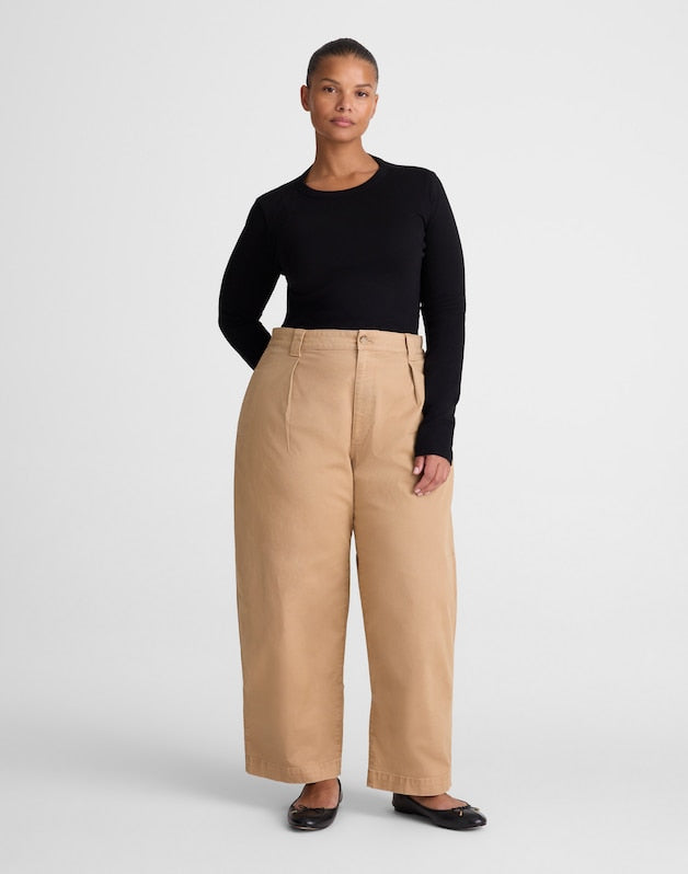 The Plus Barrel-Leg Chino Pant FAWN