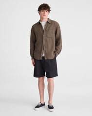 Button-Up Shirt in Linen CAPERS