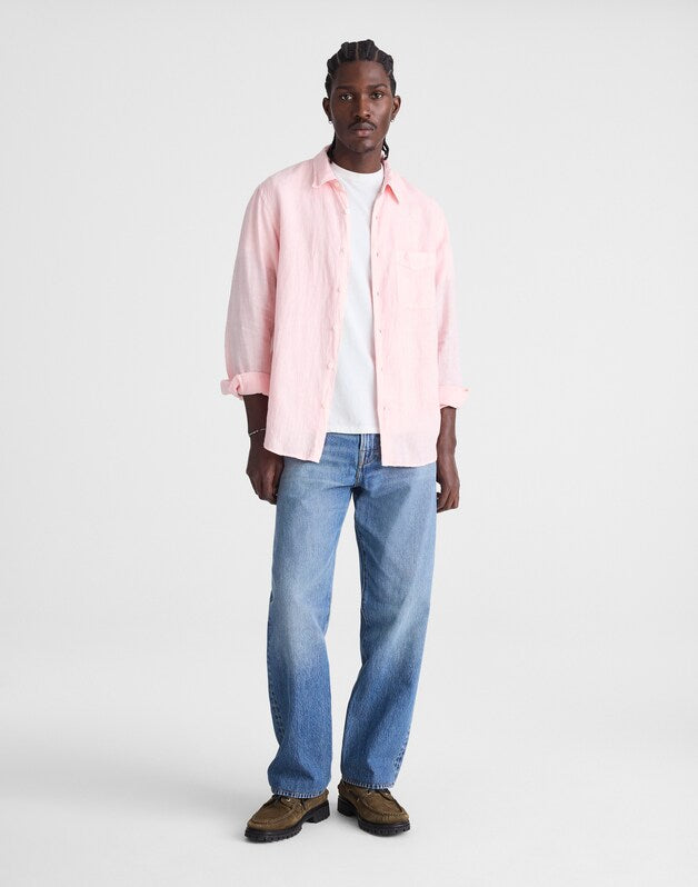 Button-Up Shirt in Linen PALEST BLOSSOM