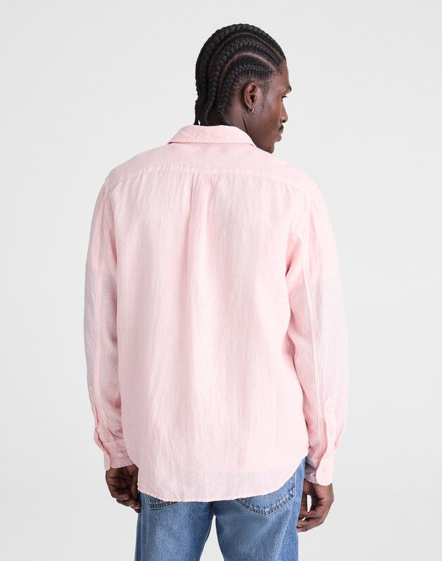 Button-Up Shirt in Linen PALEST BLOSSOM