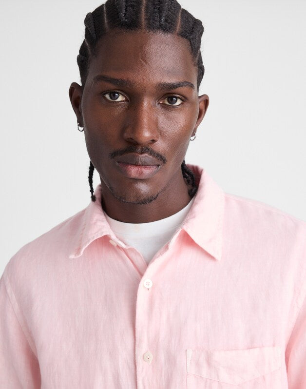 Button-Up Shirt in Linen PALEST BLOSSOM