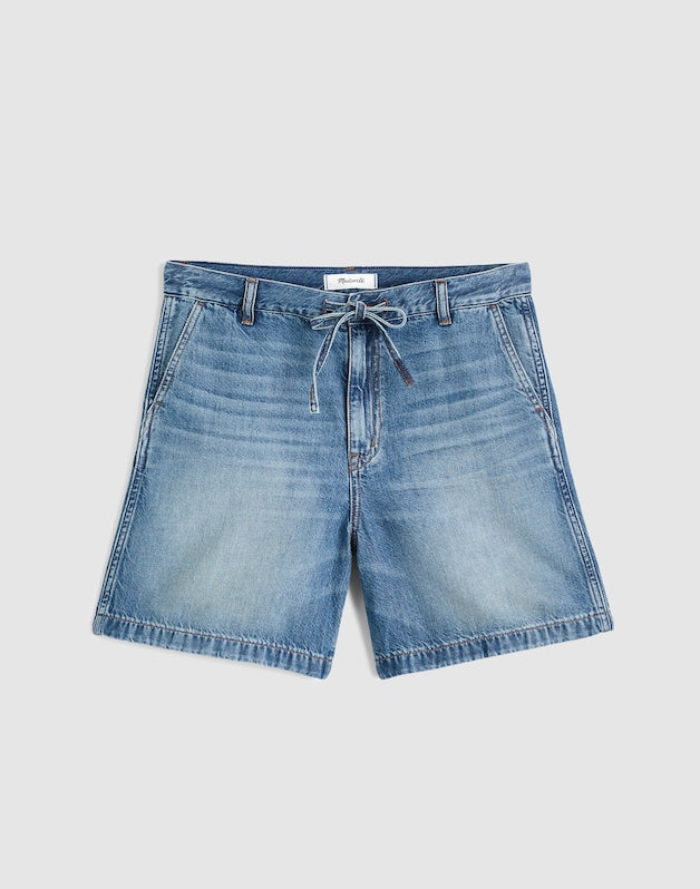 The Drawstring Short in Airy Denim PICKETT WASH