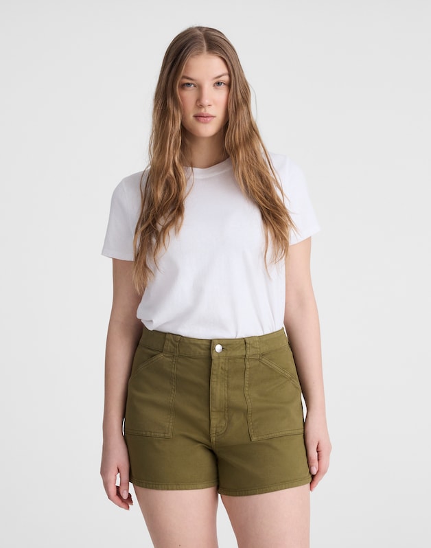 The Curvy Perfect Vintage Utility Short CHATEAU OLIVE