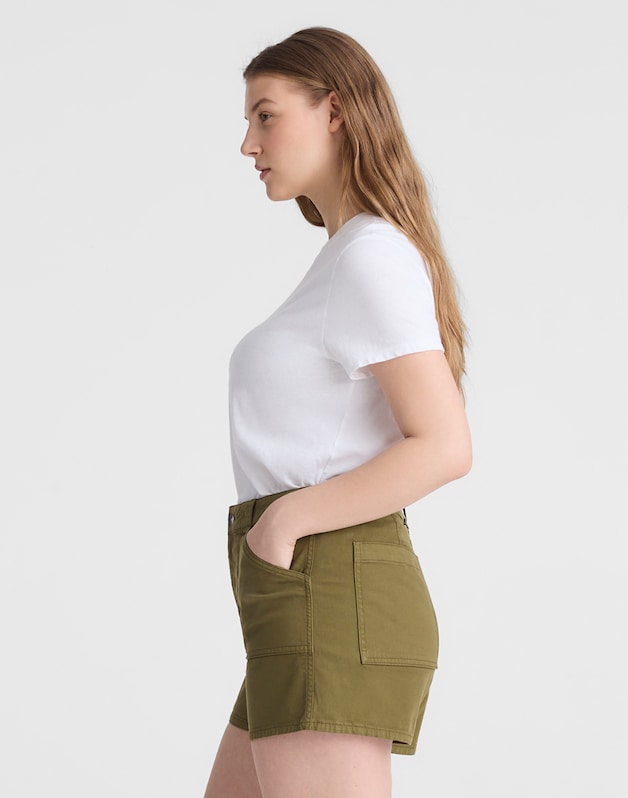 The Curvy Perfect Vintage Utility Short CHATEAU OLIVE