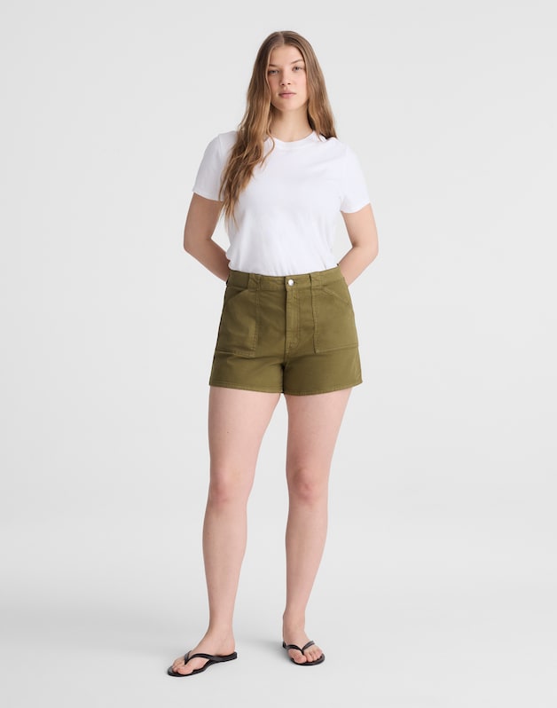 The Curvy Perfect Vintage Utility Short CHATEAU OLIVE