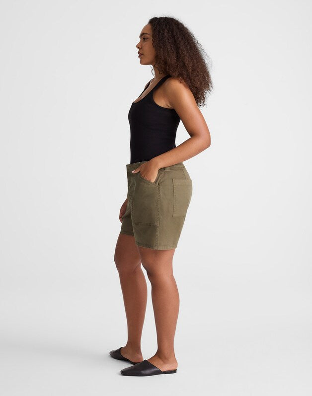 The Curvy Essex Utility Short FADED IVY