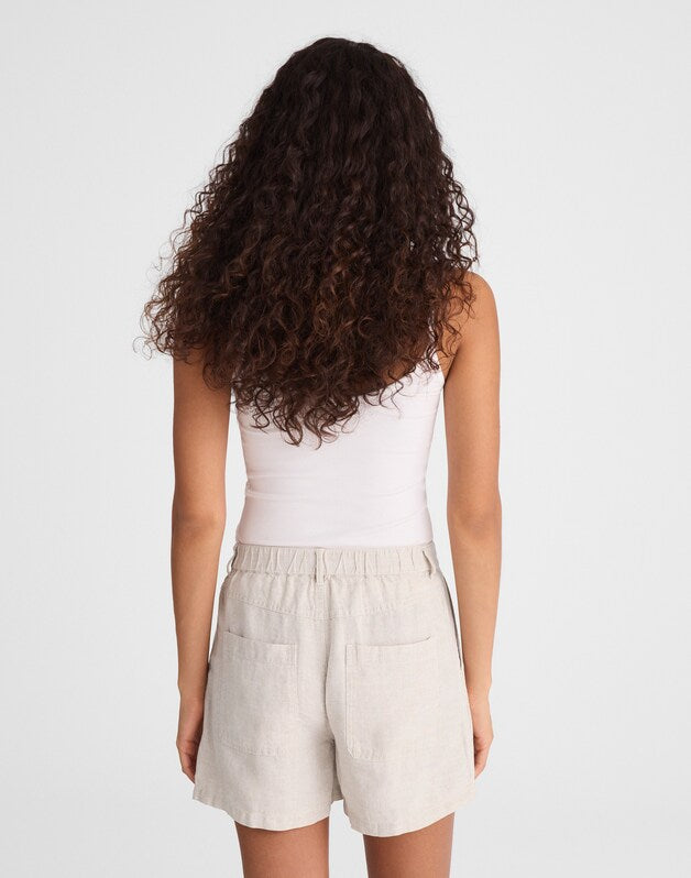 The Zoe Short in 100% Linen OAT