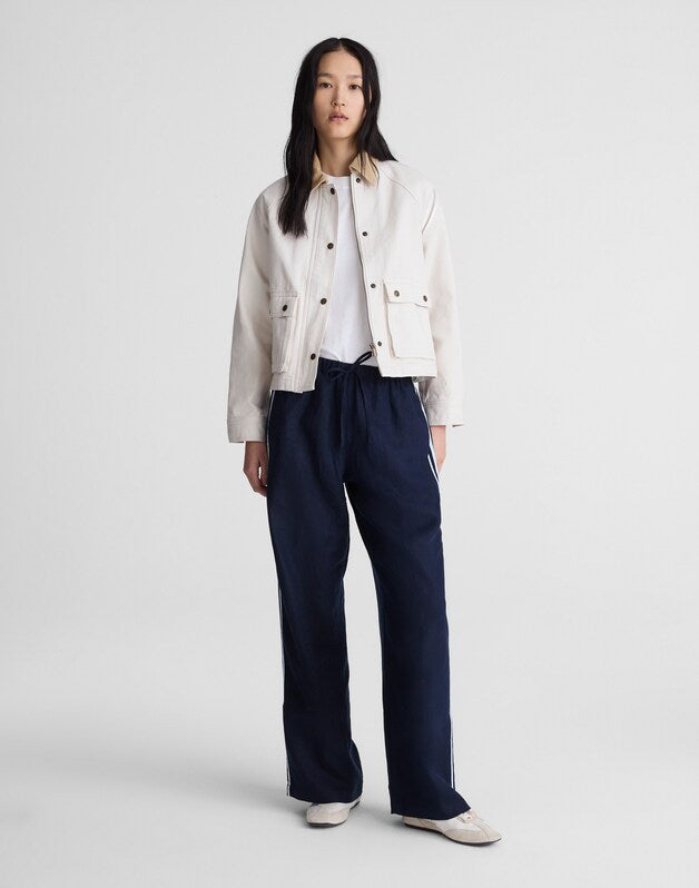 Pull-On Pants in 100% Linen CLASSIC NAVY