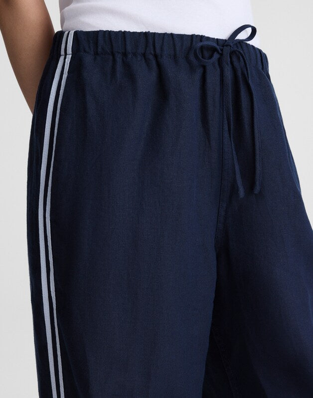 Pull-On Pants in 100% Linen CLASSIC NAVY