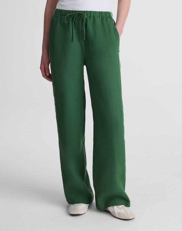Pull-On Pants in 100% Linen GARDEN GREEN