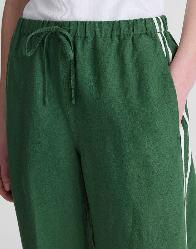 Pull-On Pants in 100% Linen GARDEN GREEN