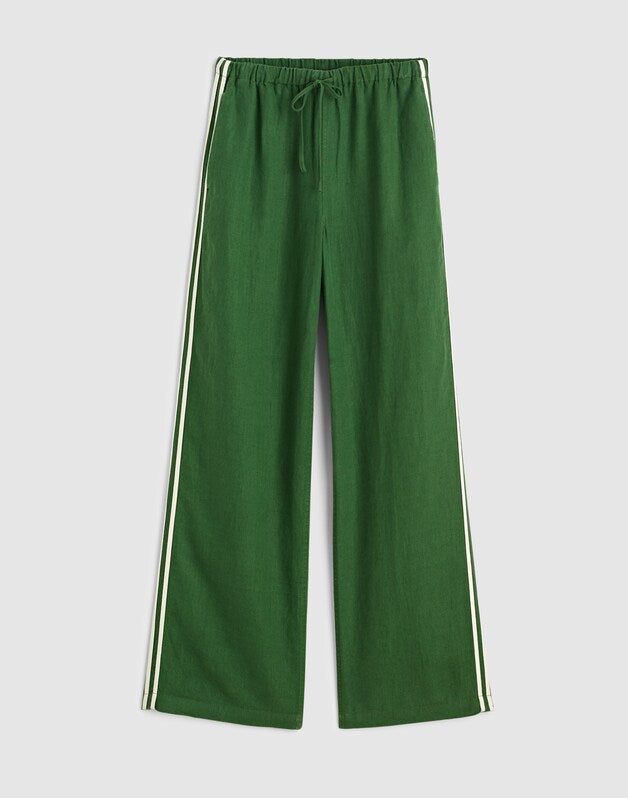 Pull-On Pants in 100% Linen GARDEN GREEN