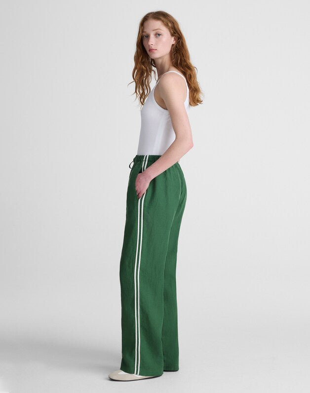 Pull-On Pants in 100% Linen GARDEN GREEN