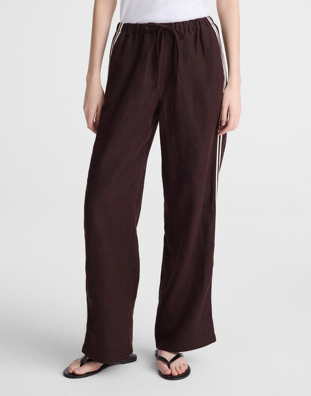 Pull-On Pants in 100% Linen COCOA
