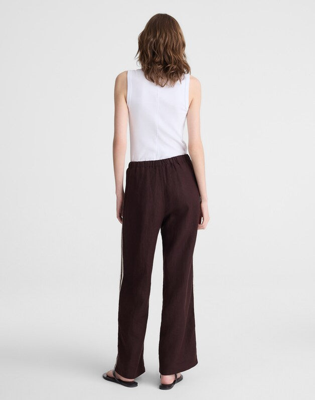 Pull-On Pants in 100% Linen COCOA