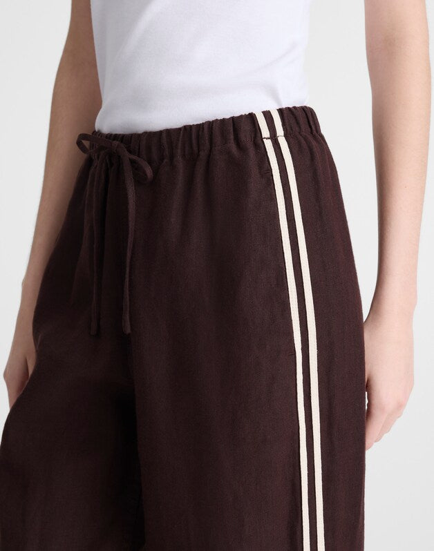 Pull-On Pants in 100% Linen COCOA