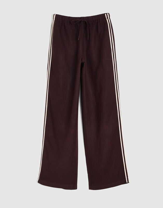 Pull-On Pants in 100% Linen COCOA
