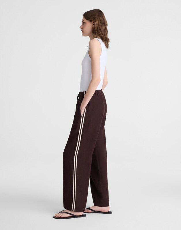 Pull-On Pants in 100% Linen COCOA