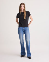 The Relaxed Tee in Vintage Jersey BLACK CHARCOAL