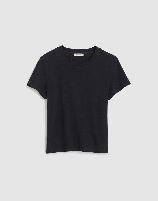 The Relaxed Tee in Vintage Jersey BLACK CHARCOAL