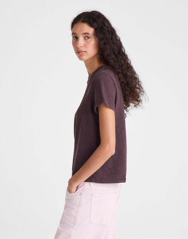 The Relaxed Tee in Vintage Jersey BURNT COCOA