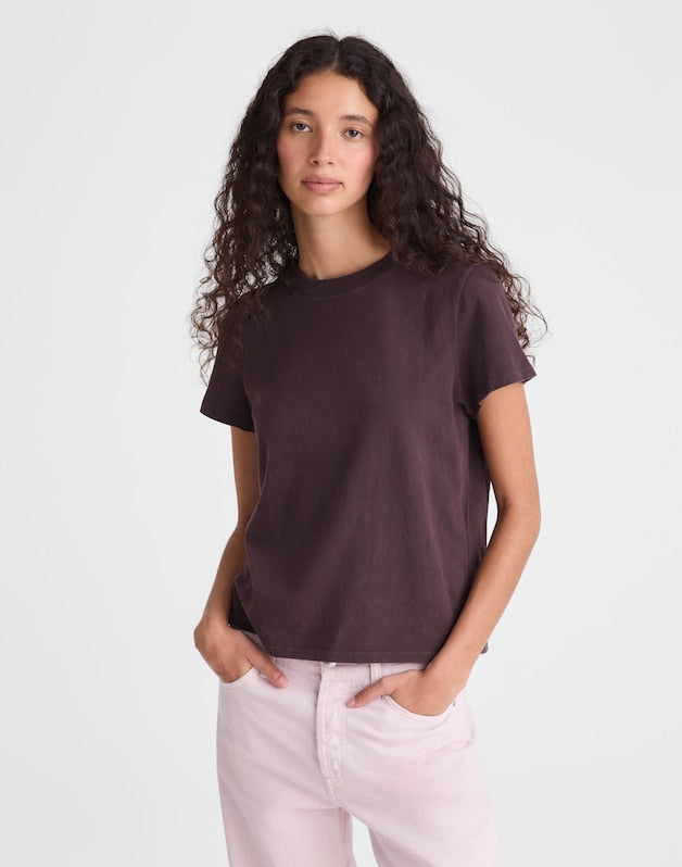 The Relaxed Tee in Vintage Jersey BURNT COCOA