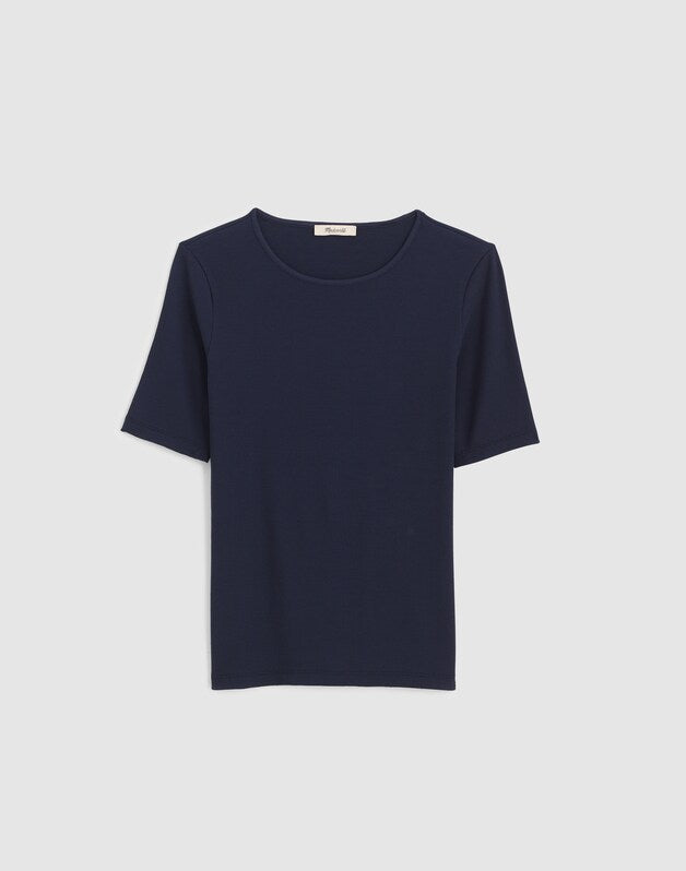 The 9-9 Tee in LuxeRib DARK NAVY