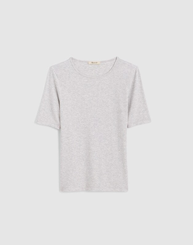 The 9-9 Tee in LuxeRib HTHR SLATE