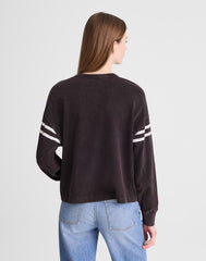 The Garment-Dyed Relaxed Crewneck Tee GRAPHIC STRIPES WHITE