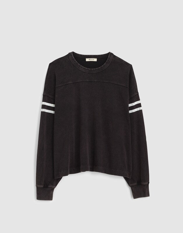 The Garment-Dyed Relaxed Crewneck Tee GRAPHIC STRIPES WHITE