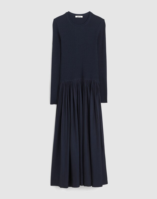 Ribbed Scoopneck Midi Dress CLASSIC NAVY