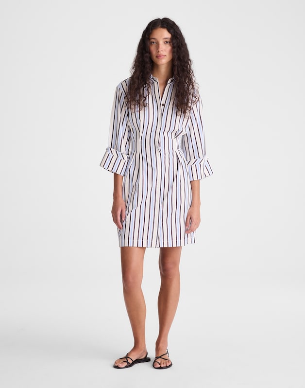 Tucked Mini Shirtdress BOARDWALK STRIPE