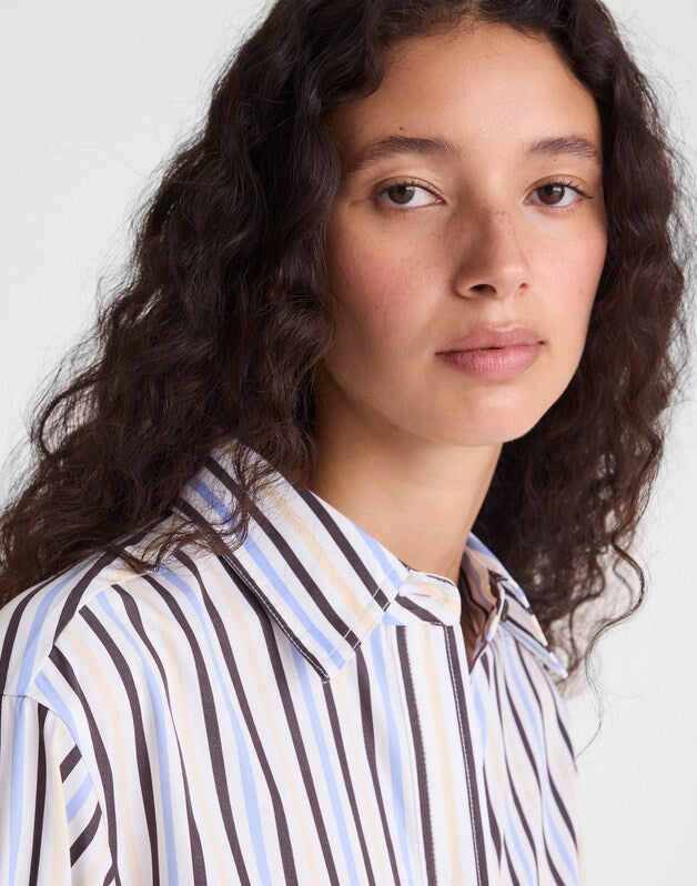Tucked Mini Shirtdress BOARDWALK STRIPE