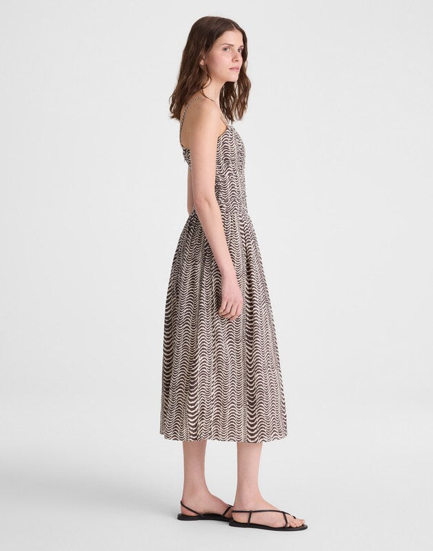 Ruched Midi Dress CHOCOLATE PLUM