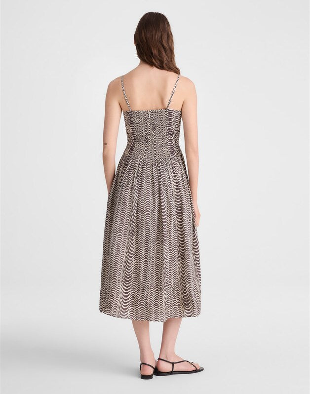 Ruched Midi Dress CHOCOLATE PLUM