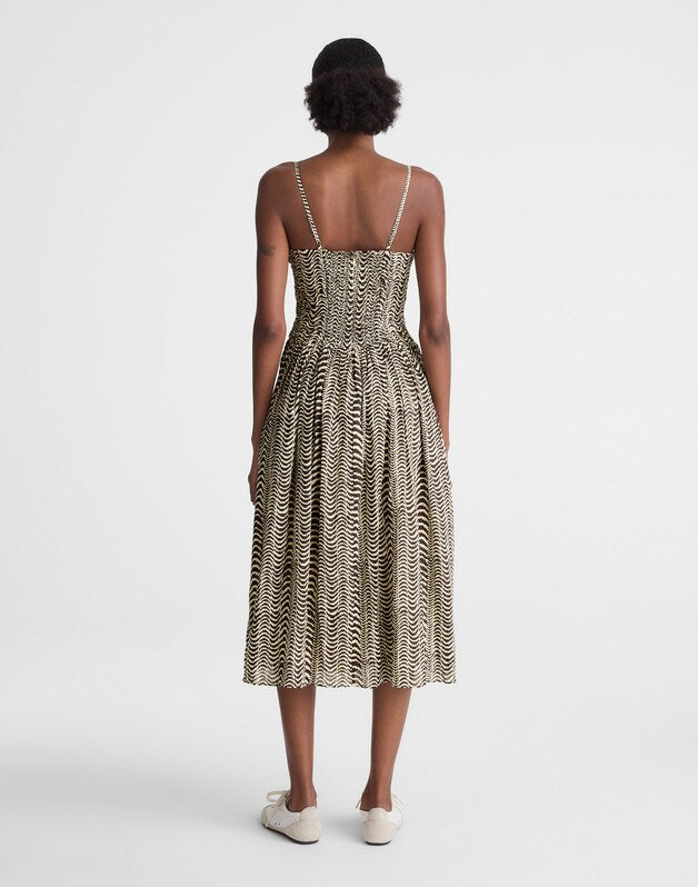 Ruched Midi Dress CHOCOLATE PLUM