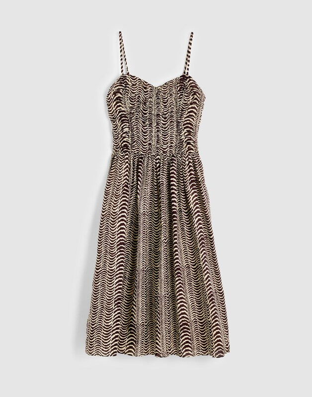 Ruched Midi Dress CHOCOLATE PLUM