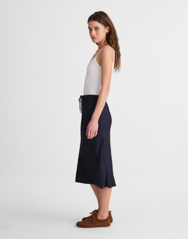 Drawstring Midi Skirt CLASSIC NAVY