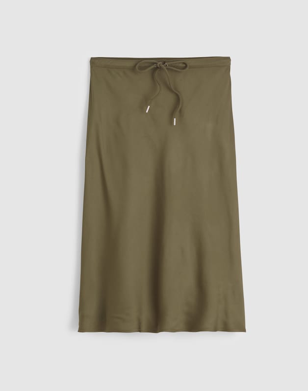 Drawstring Midi Skirt FADED IVY