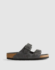 Birkenstock&reg; Arizona Sandal in Suede CHARCOAL