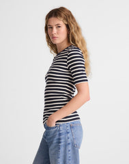 The 9-9 Short-Sleeve Tee in LuxeRib DARK NAVY