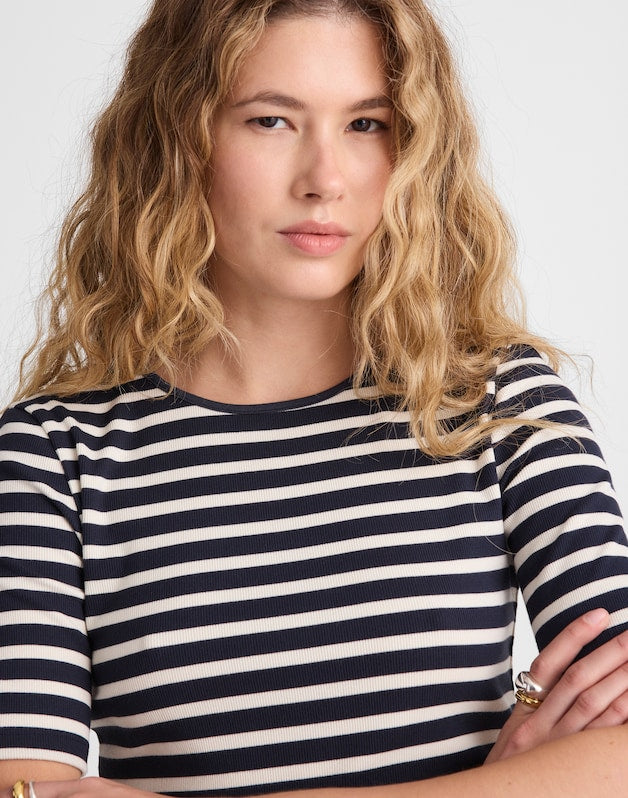 The 9-9 Short-Sleeve Tee in LuxeRib DARK NAVY