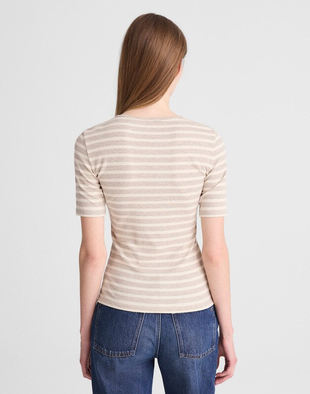 The 9-9 Short-Sleeve Tee in LuxeRib COASTAL DUNE