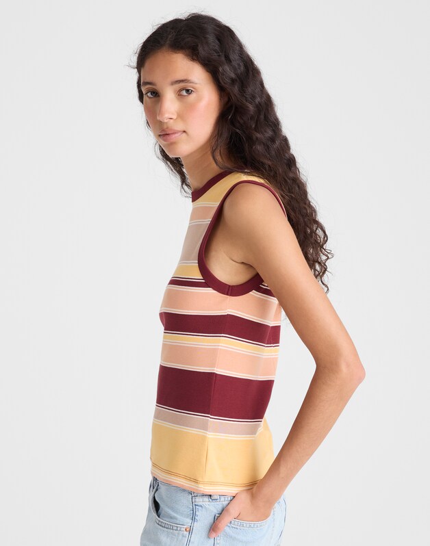 The '90s Shell Tank in Compact Cotton MANGO