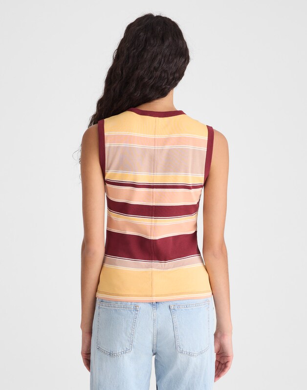 The '90s Shell Tank in Compact Cotton MANGO