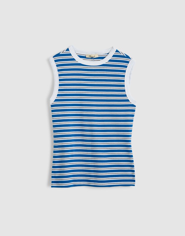 The '90s Shell Tank in Compact Cotton RETRO BLUE
