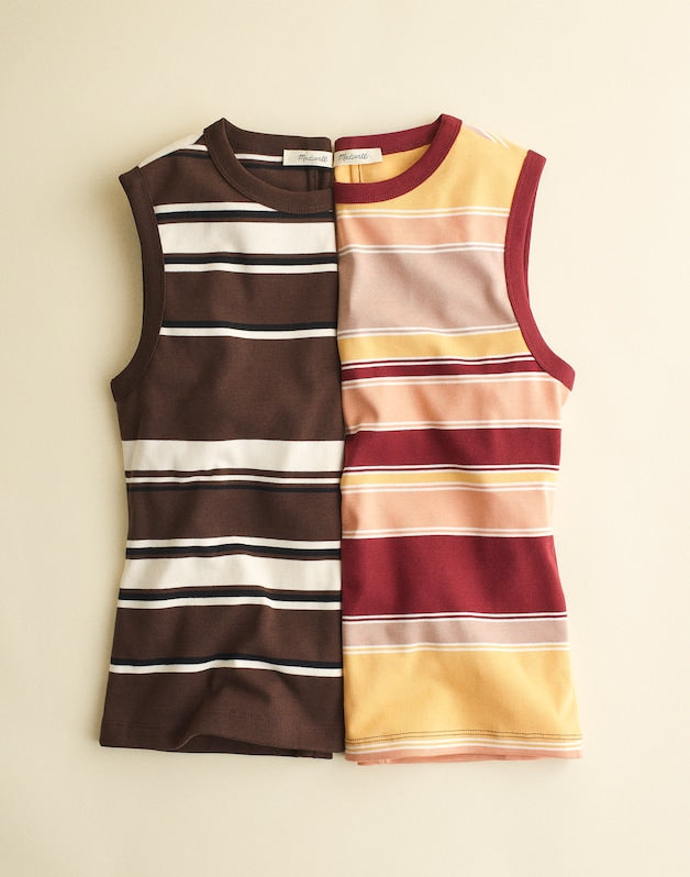 The '90s Shell Tank in Compact Cotton DARK BROWN