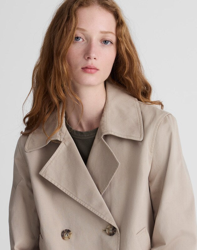 Cropped Trench Coat COASTAL DUNE