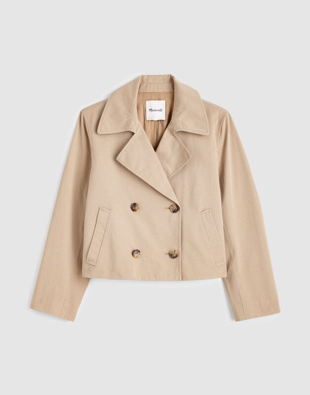 Cropped Trench Coat COASTAL DUNE