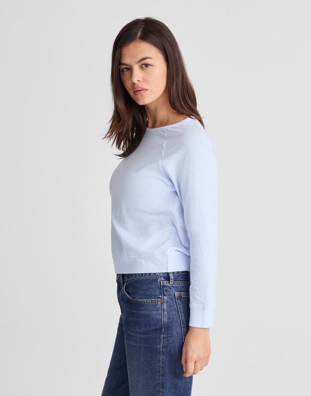 The Relaxed Raglan Tee in Vintage Jersey SKY BLUE